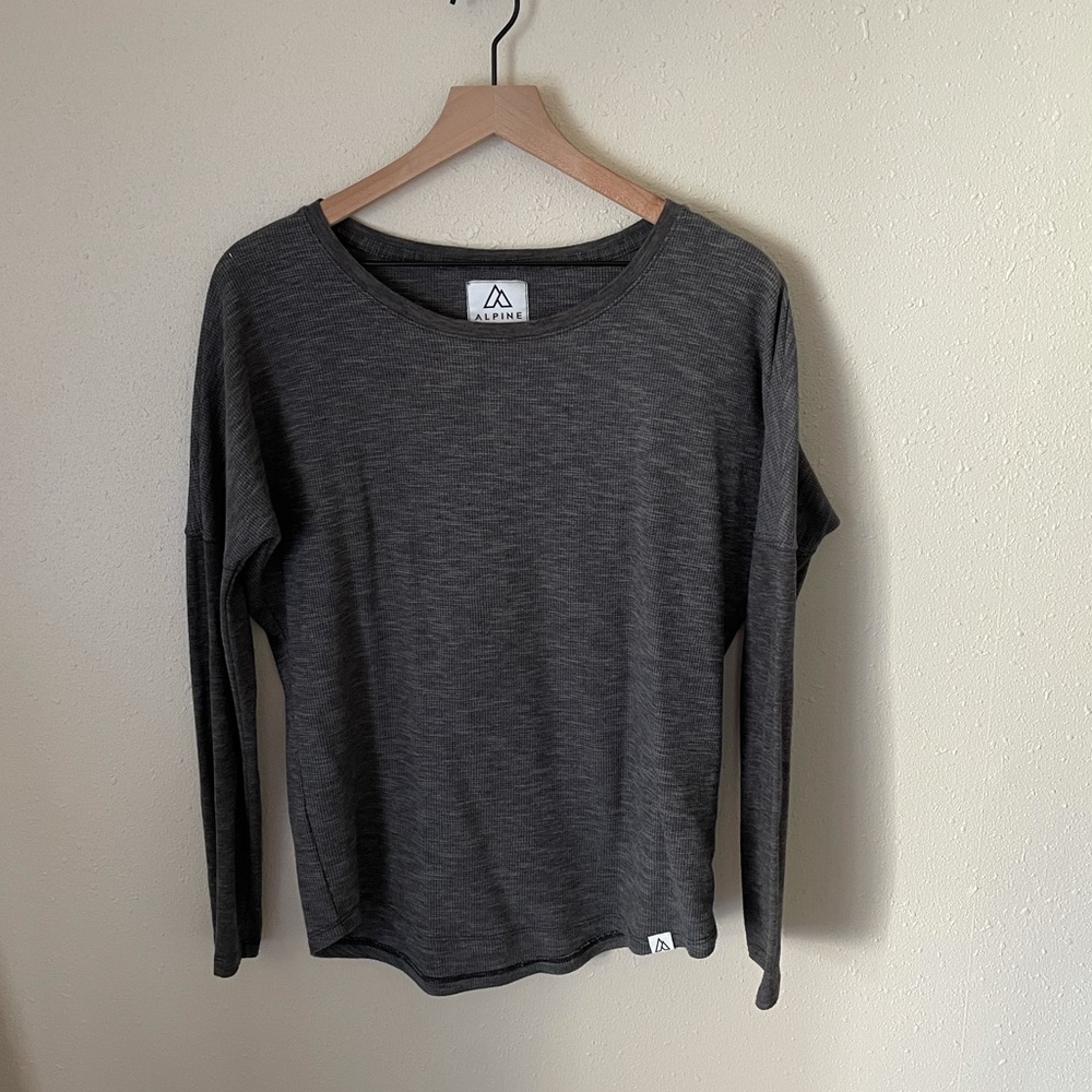 Alpine charcoal grey long sleeve thermal